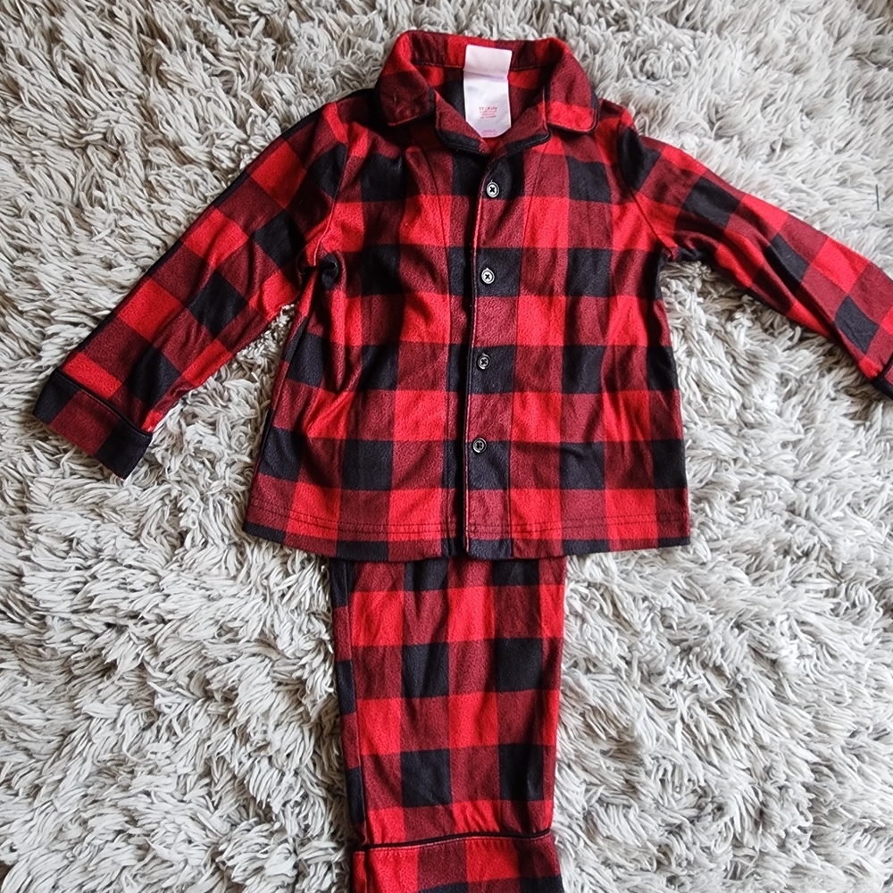 Wondershop kids‎ PJ set 2 piece family sleep size 3t Christmas red plaid New!